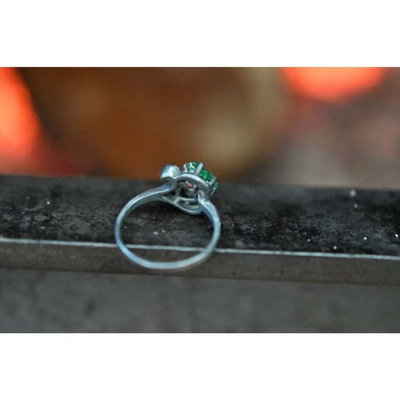 Unique Natural Raw Emerald Ring Raw Sapphire Engagement Ring Rough Emera… - Picture 3 of 4